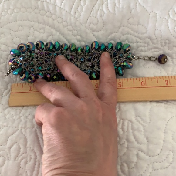 Stunning sparkling beaded cuff bracelet - Picture 8 of 9